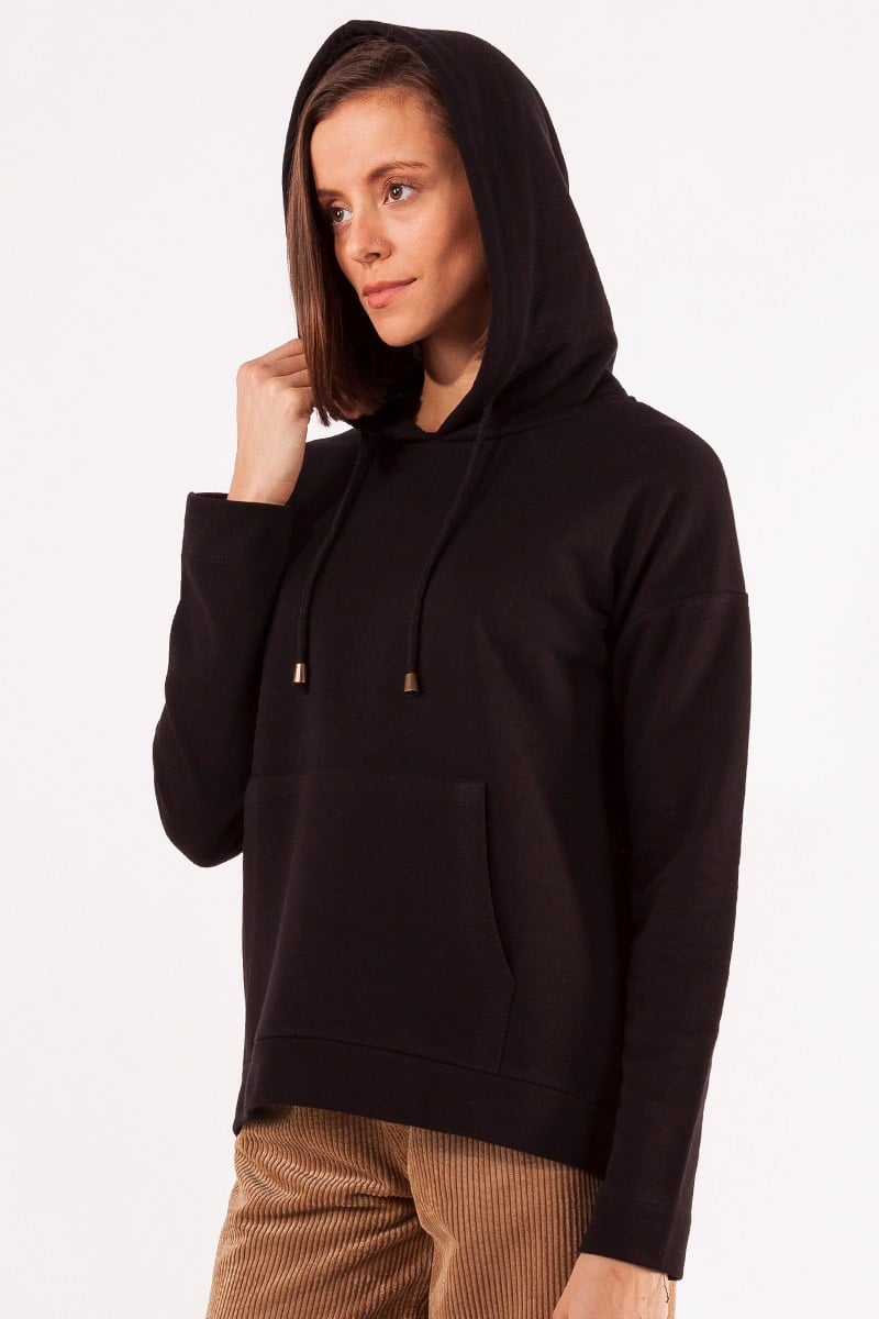 Kapüşonlu Sweatshirt - Siyah