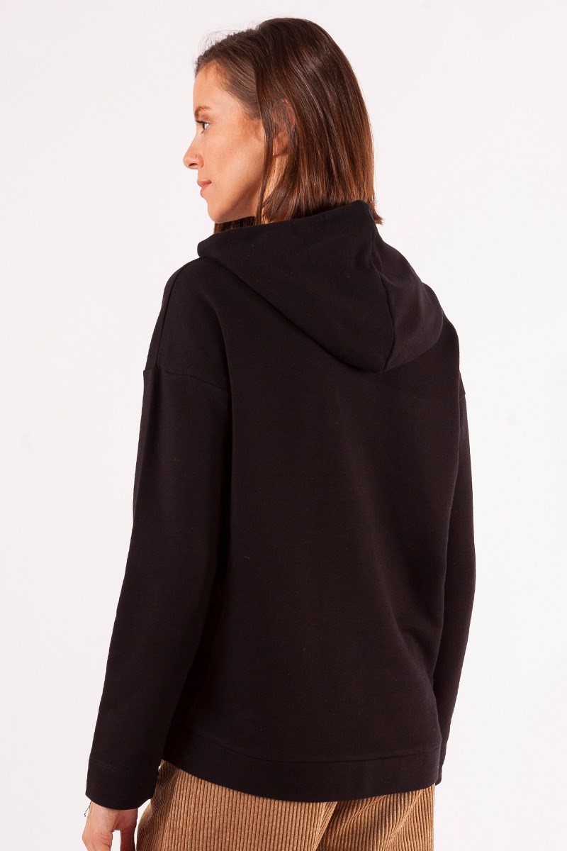Kapüşonlu Sweatshirt - Siyah