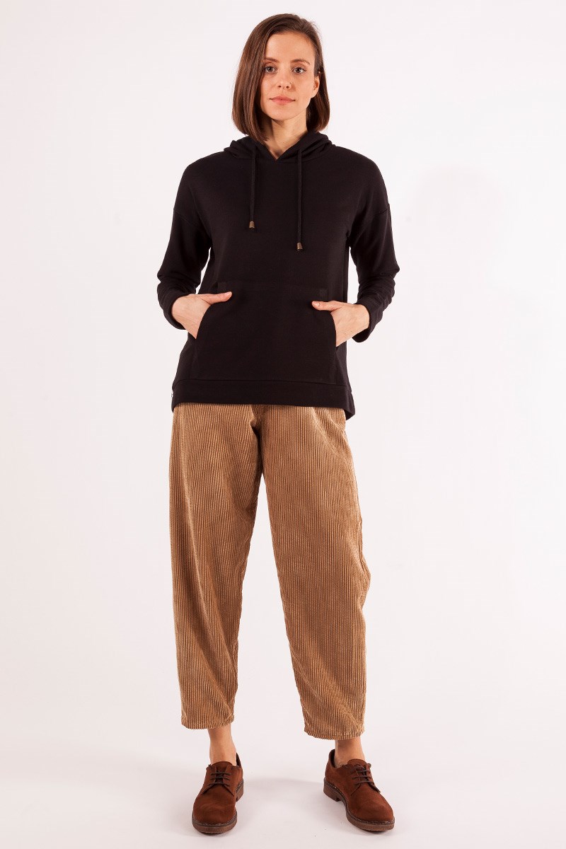 Kapüşonlu Sweatshirt - Siyah