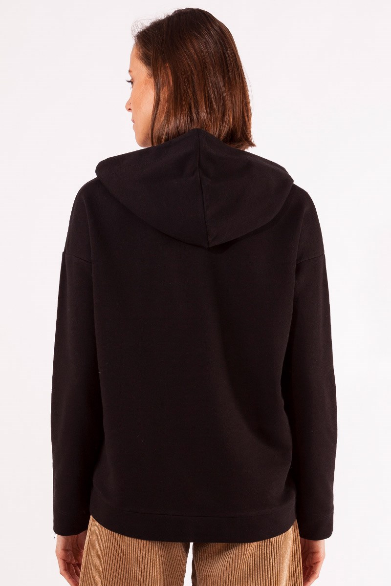 Kapüşonlu Sweatshirt - Siyah
