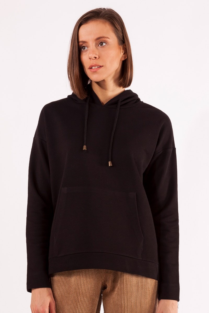 Kapüşonlu Sweatshirt - Siyah
