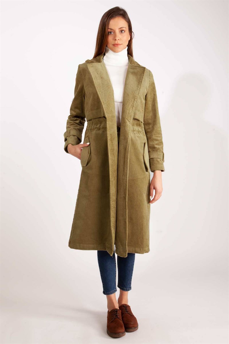 Katlı Yaka Ceket - Camel