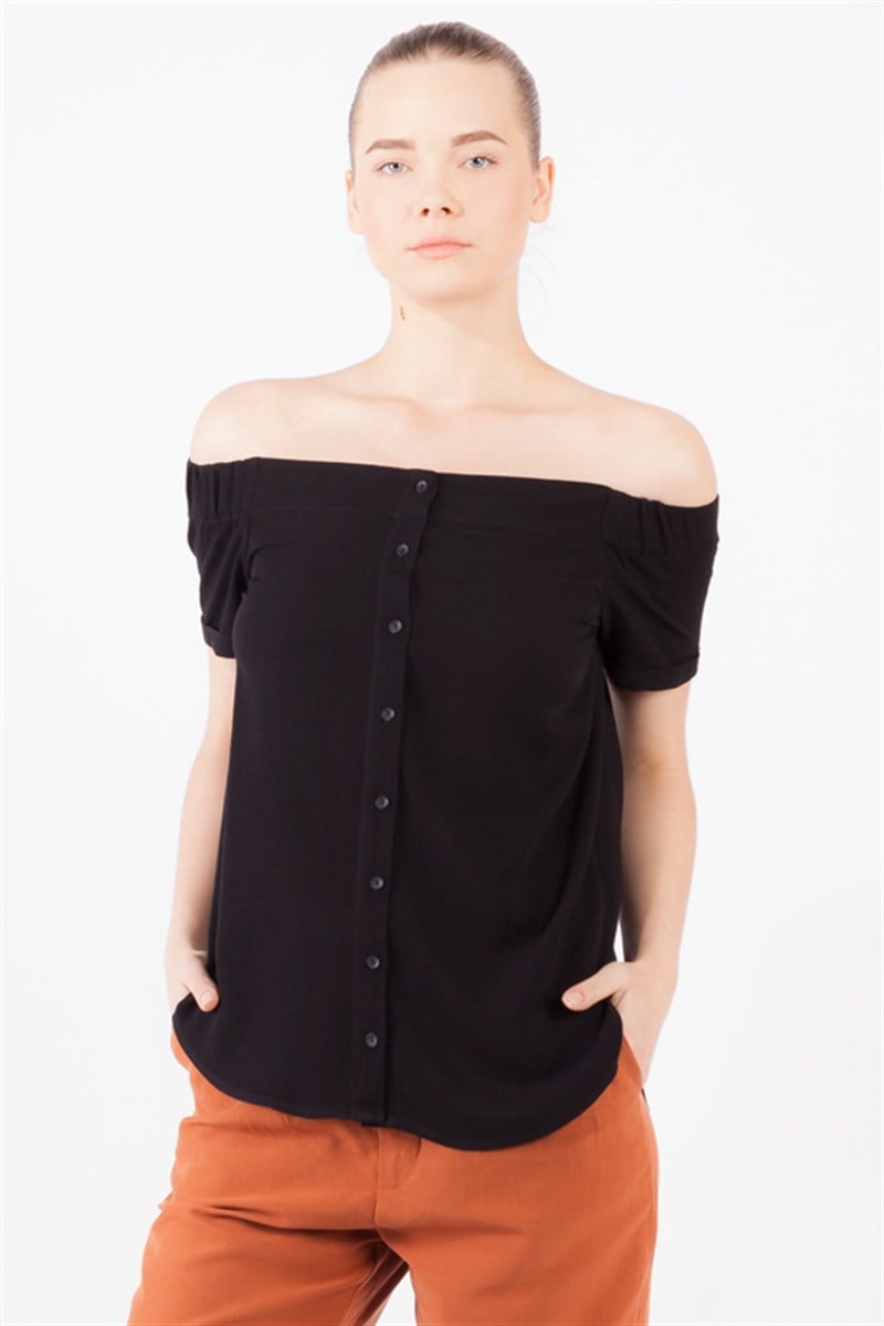 Kayık Yakalı Bluz