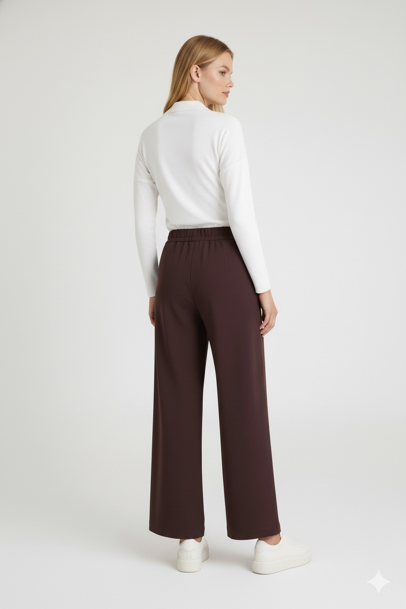 Kemer Detaylı Pantolon - Mürdüm