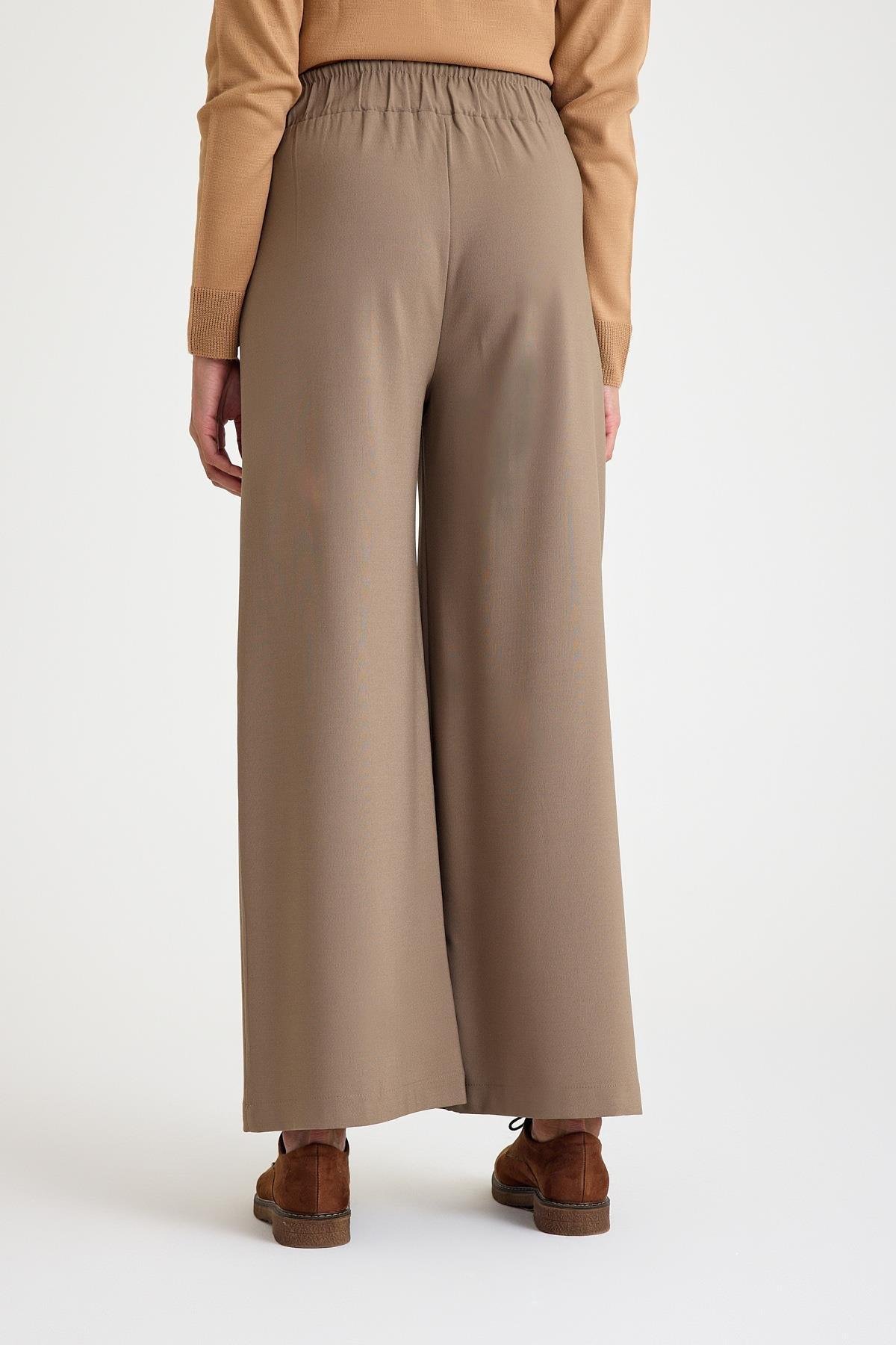 Kemer Detaylı Pantolon :Sütlü Kahve