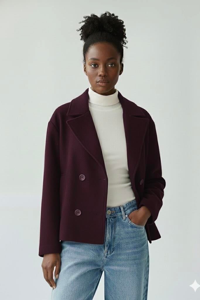 Kısa Ceket - Mürdüm