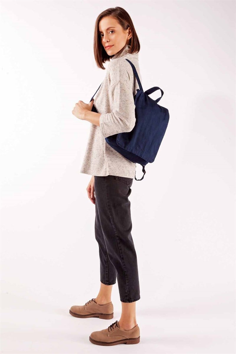 Kumaş Sırt Çantası - Lacivert