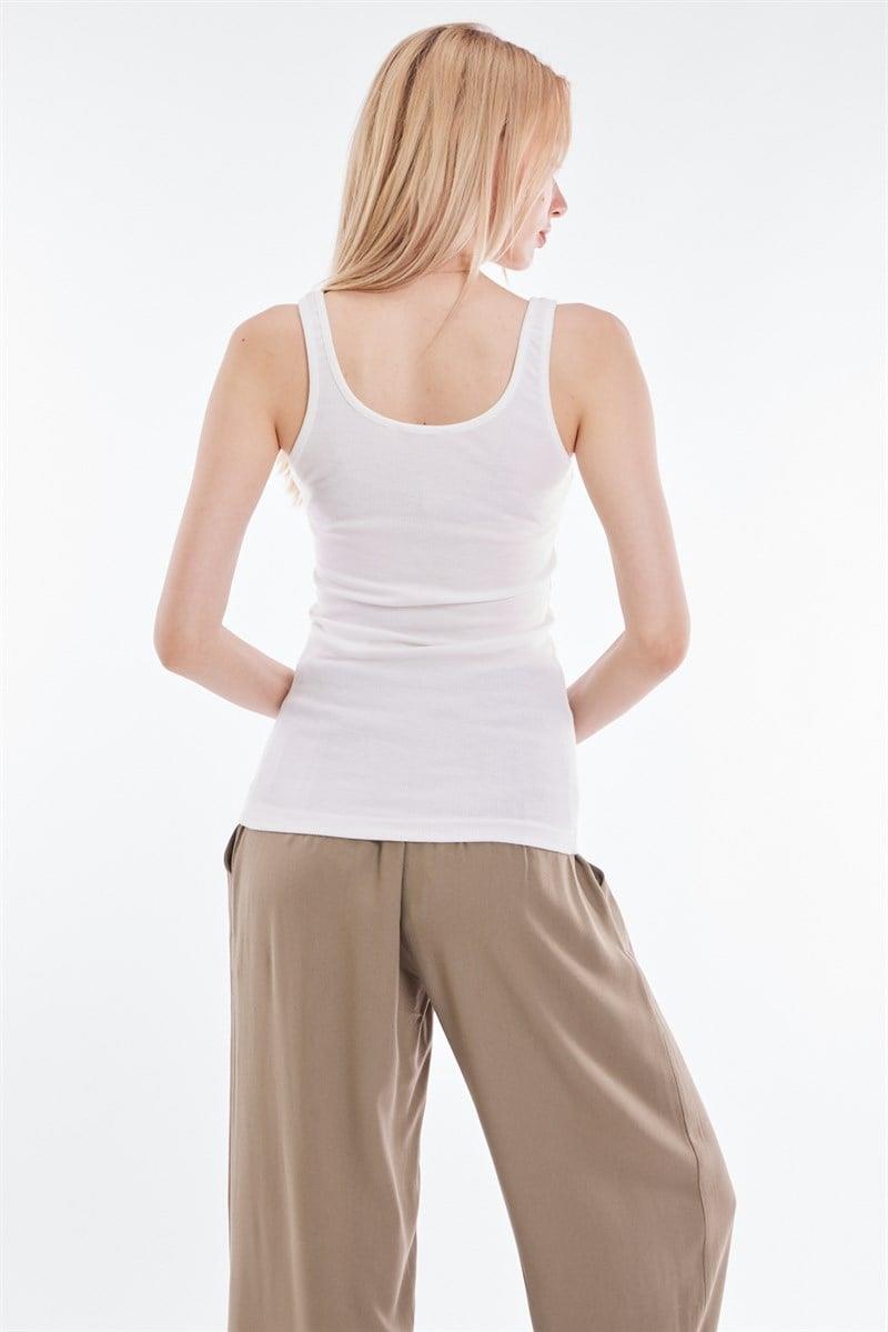 Oval Yaka Atlet- Ekru