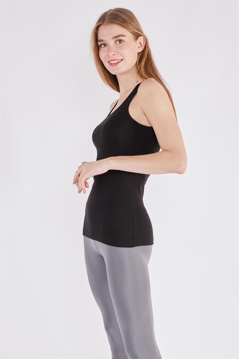 Oval Yaka Atlet- Siyah