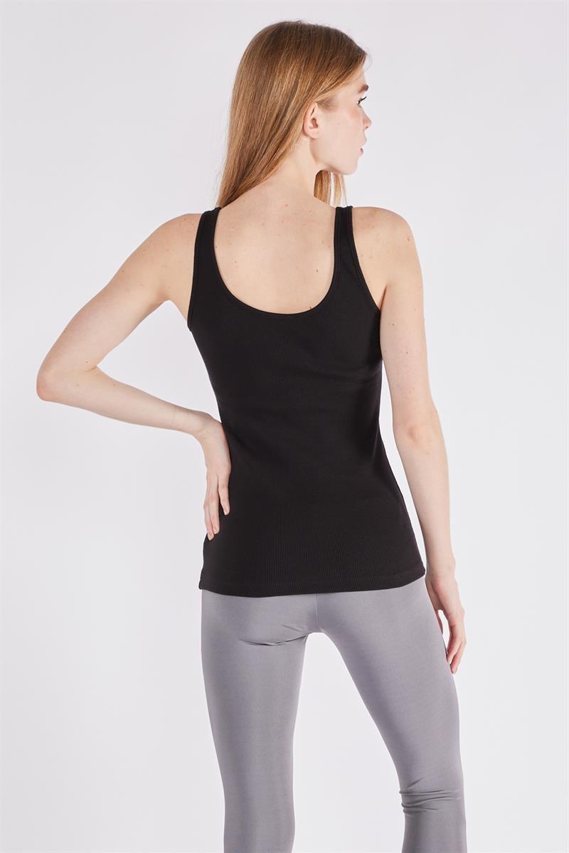 Oval Yaka Atlet- Siyah