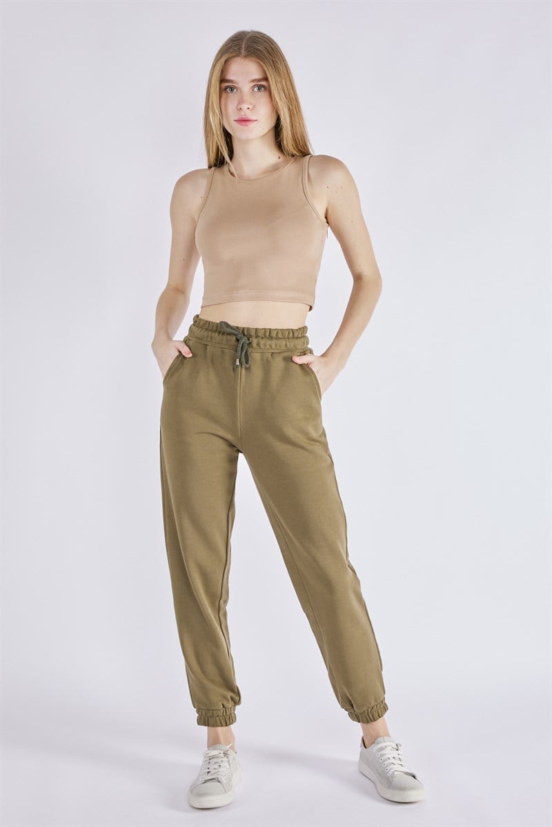 Oval Yaka Crop - Bej
