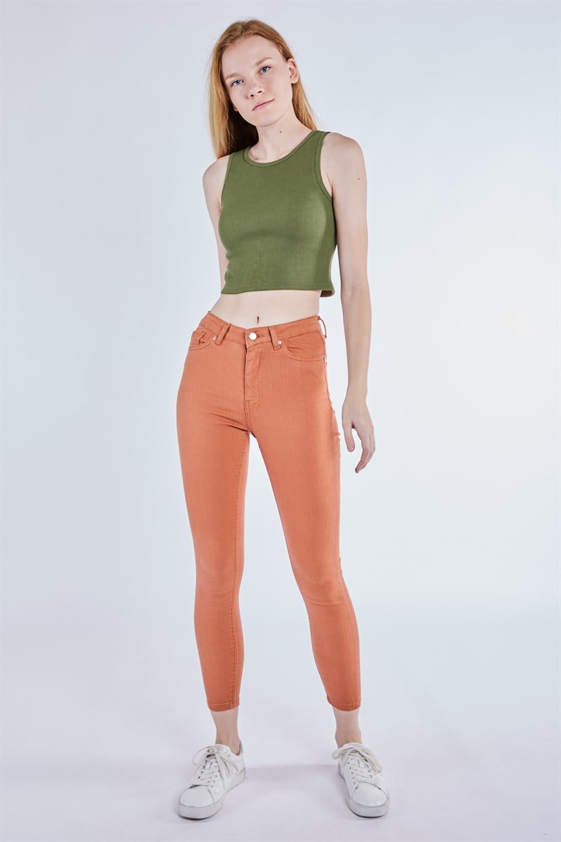 Oval Yaka Crop - Haki