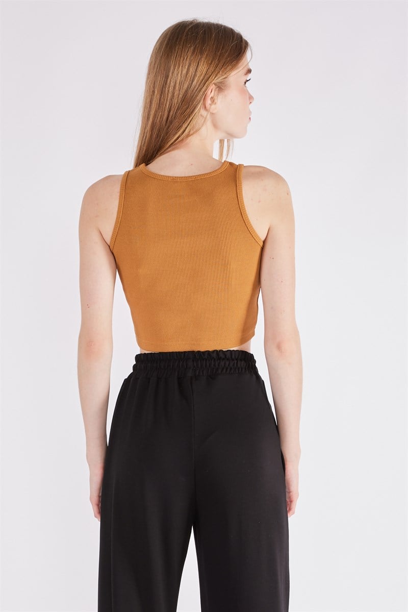 Oval Yaka Crop - Hardal