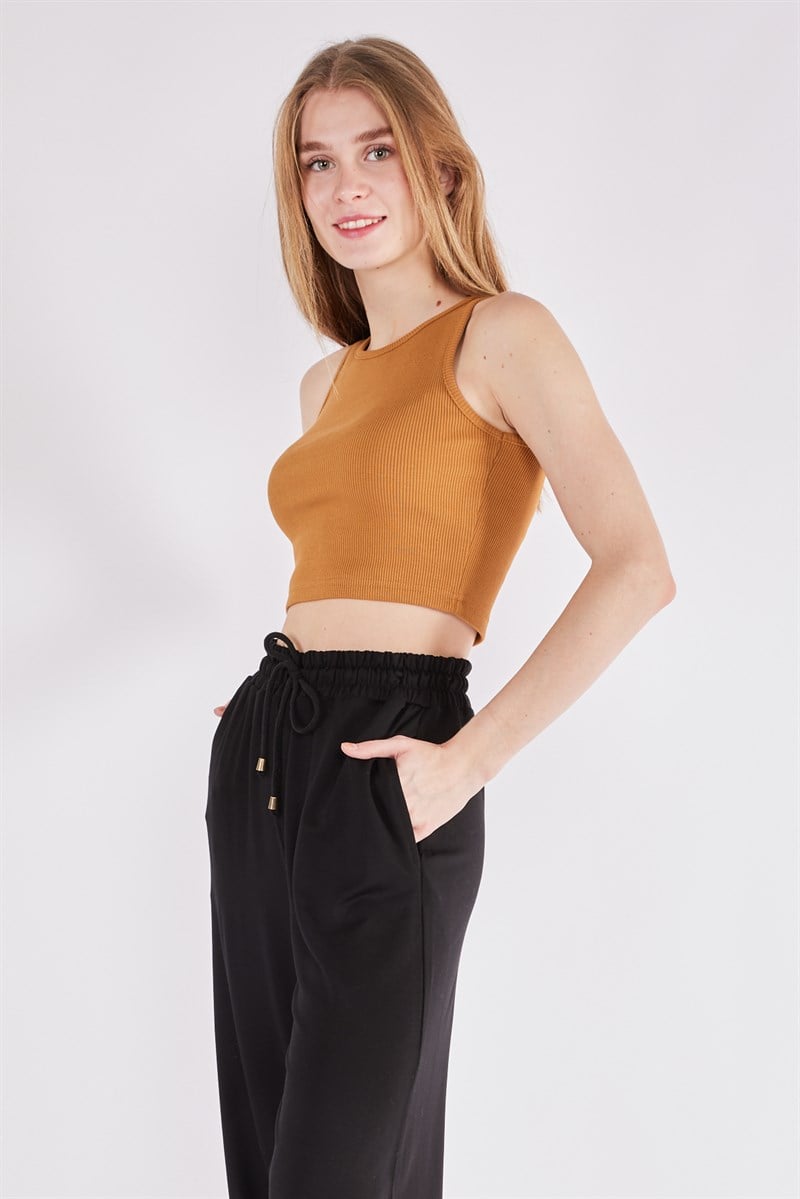 Oval Yaka Crop - Hardal