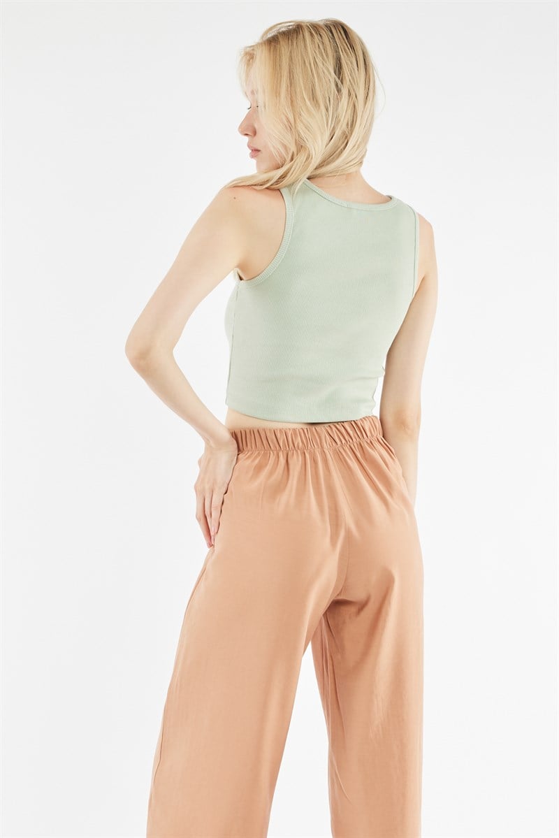 Oval Yaka Crop - Mint