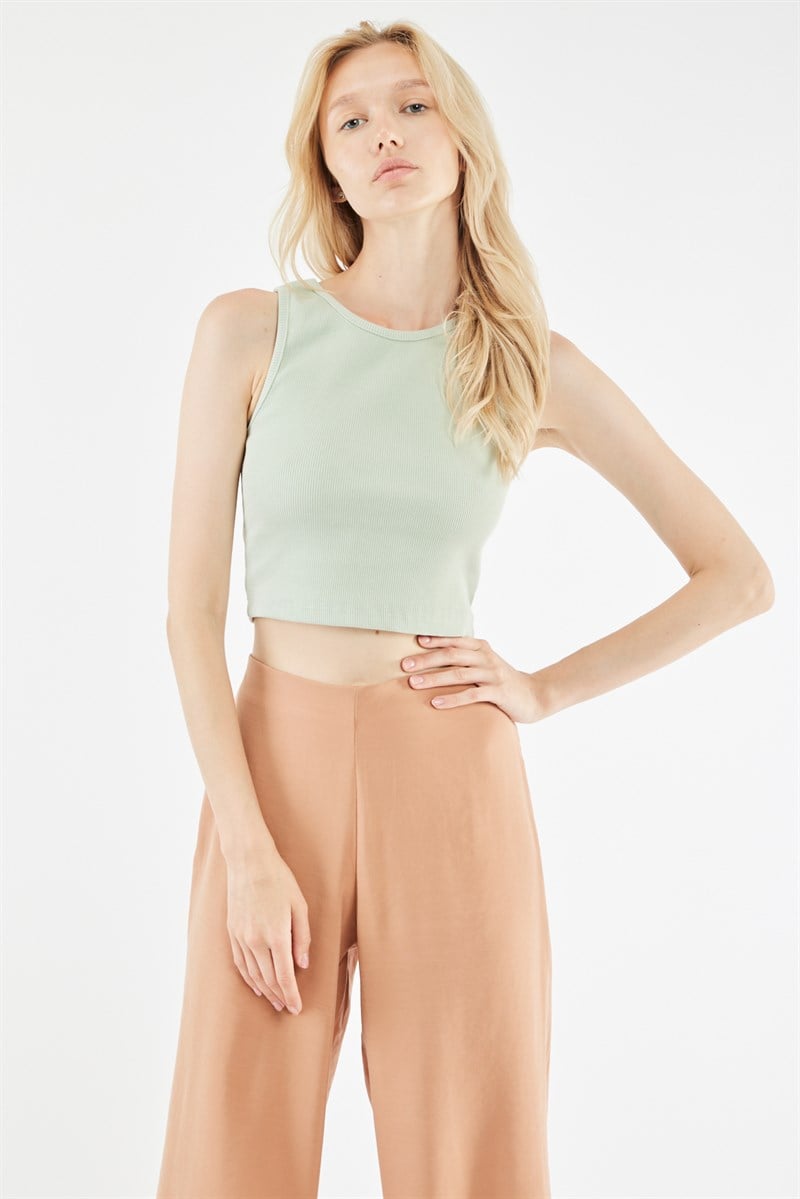 Oval Yaka Crop - Mint