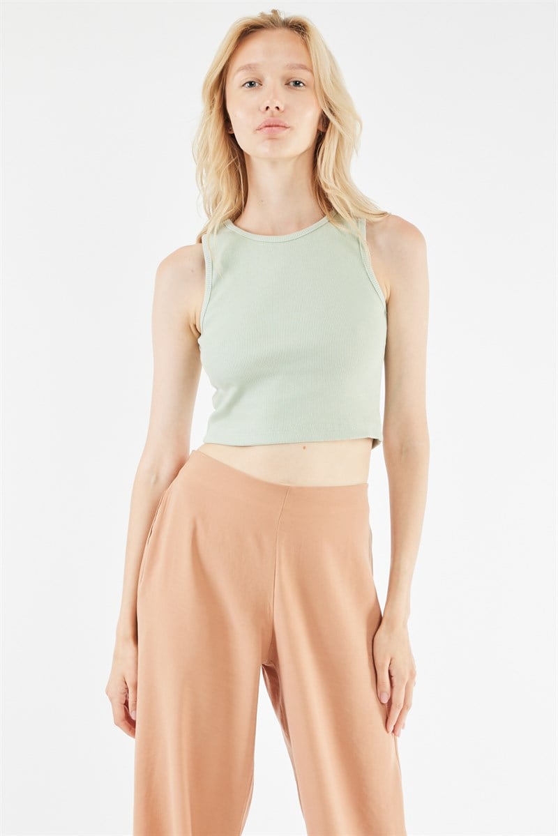 Oval Yaka Crop - Mint