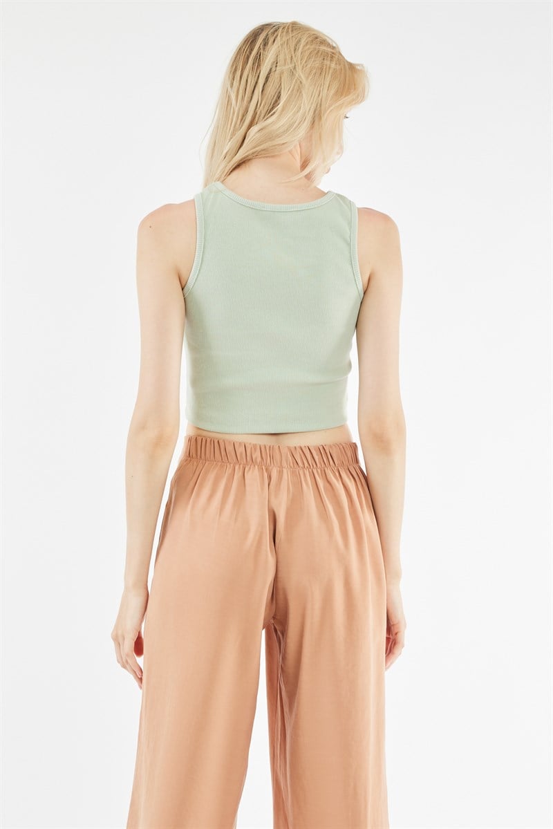 Oval Yaka Crop - Mint