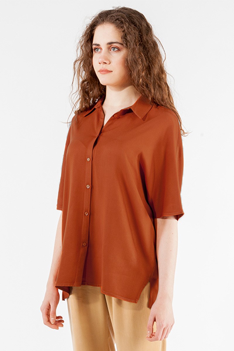 Oversize Gömlek - Kiremit