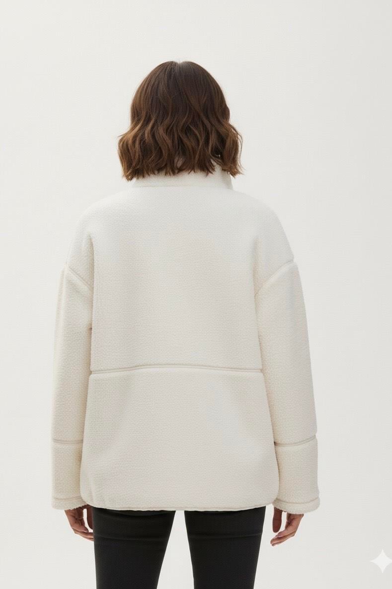 Peluş Ceket-Ekru