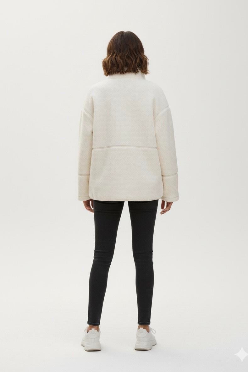 Peluş Ceket-Ekru