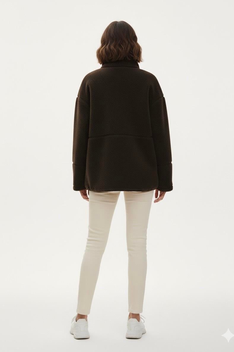 Peluş Ceket-Kahverengi