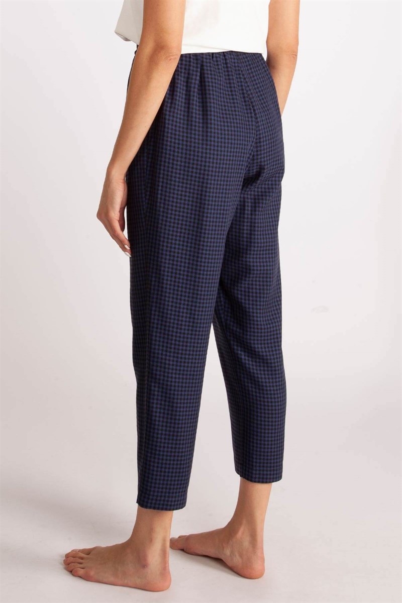 Pijama - Lacivert Pötikareli