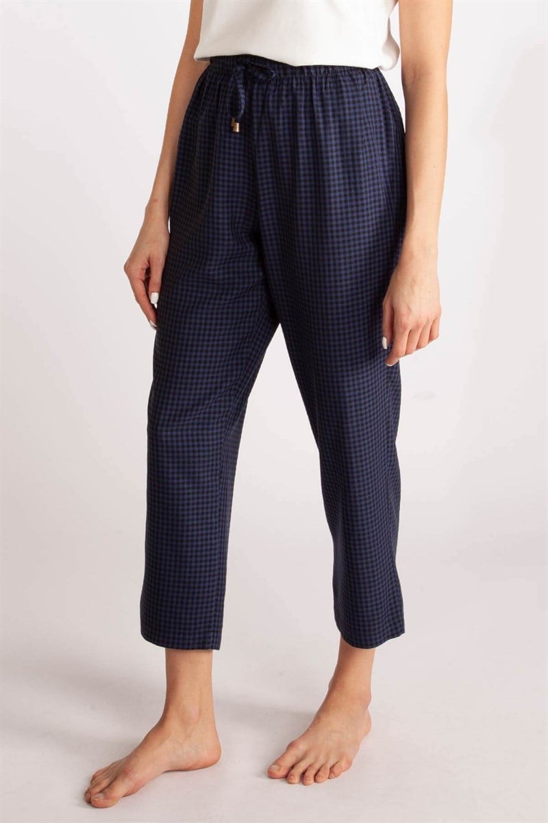 Pijama - Lacivert Pötikareli