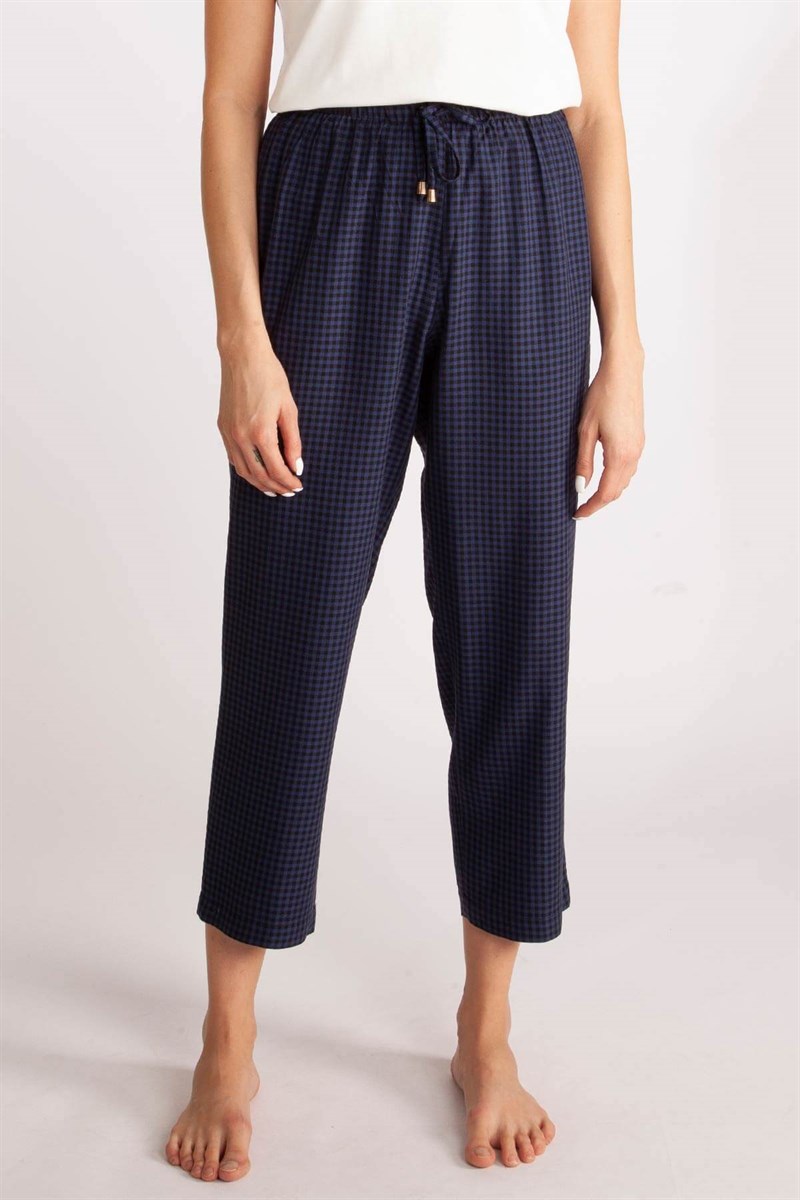 Pijama - Lacivert Pötikareli
