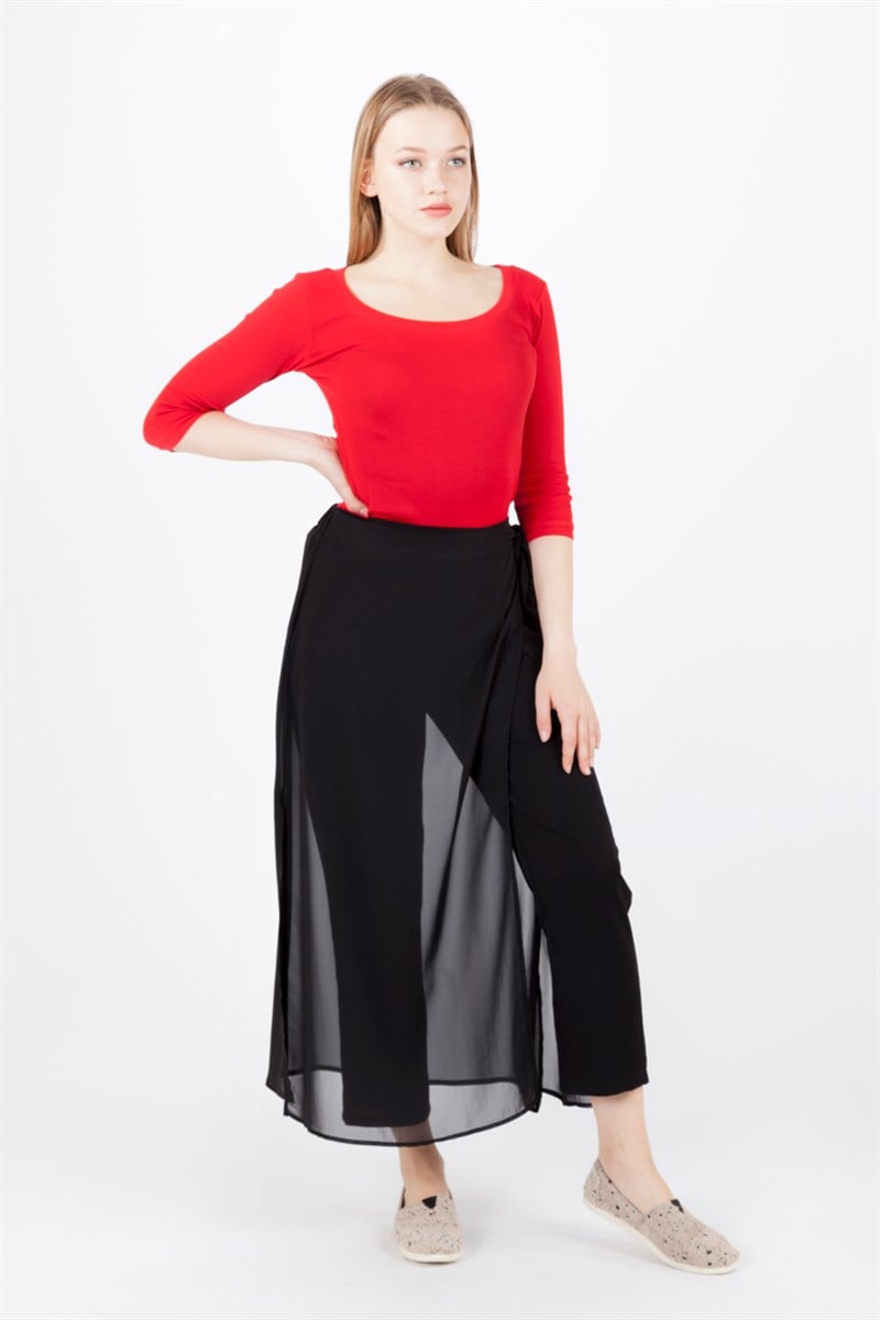 Şifon Detaylı Pantolon