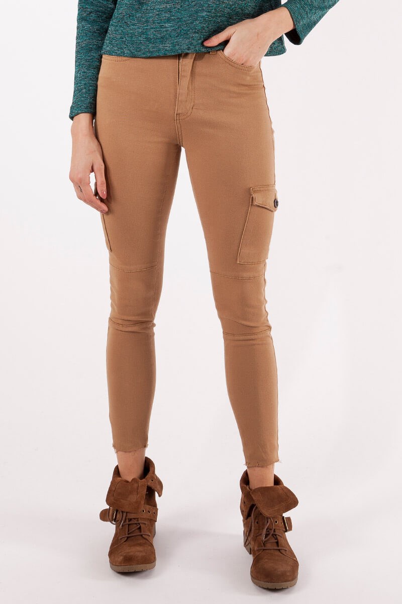 Slim Kargo Pantolon - Camel