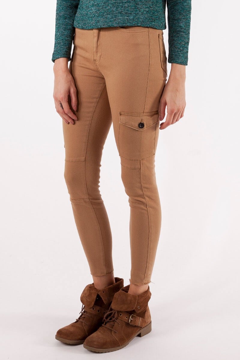 Slim Kargo Pantolon - Camel