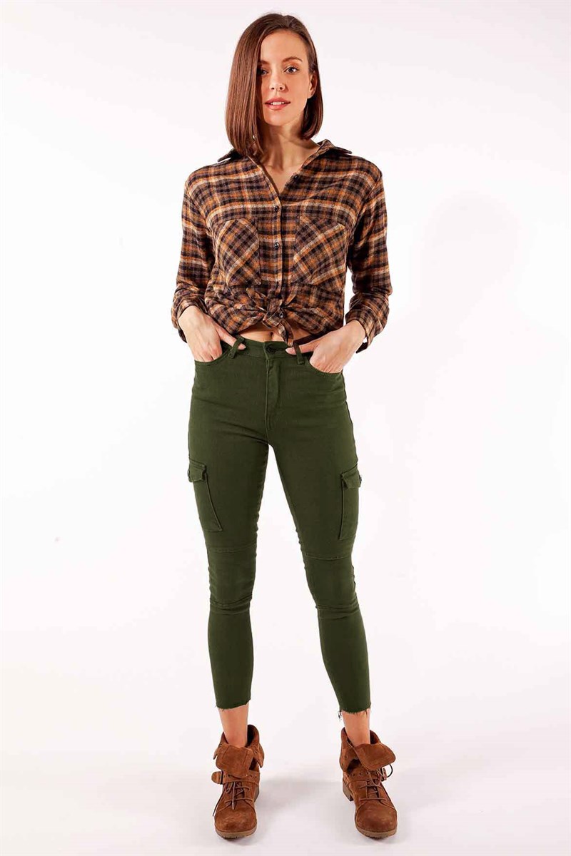Slim Kargo Pantolon Haki