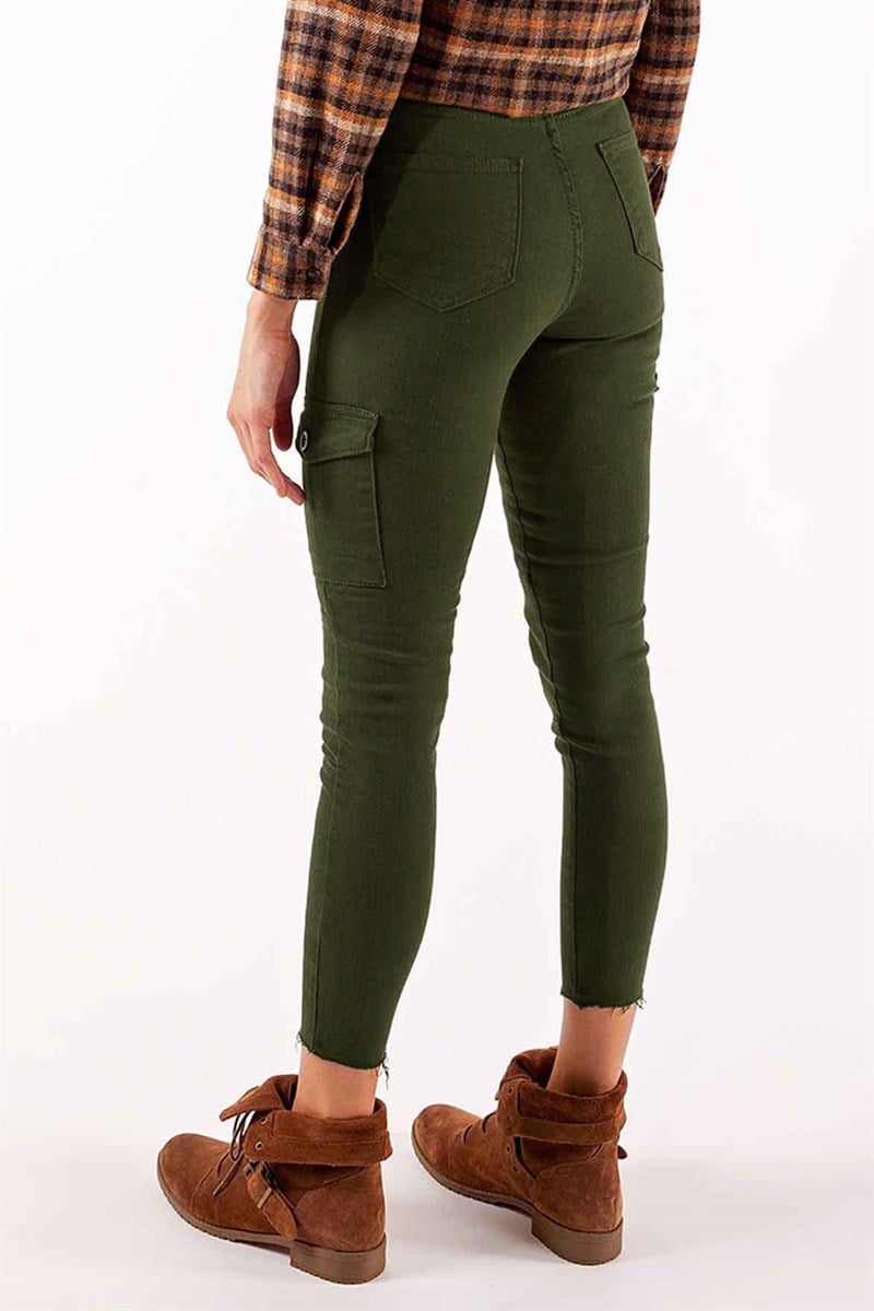Slim Kargo Pantolon Haki