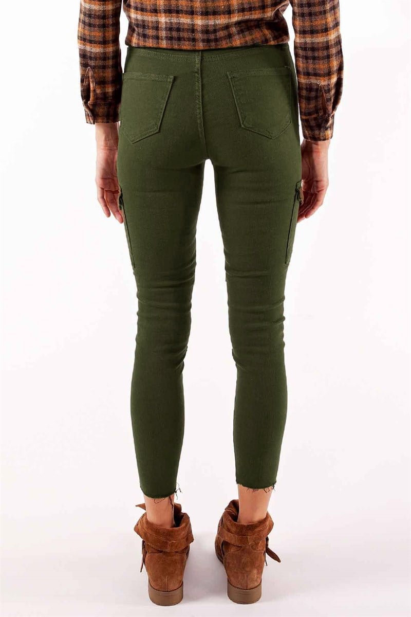 Slim Kargo Pantolon Haki