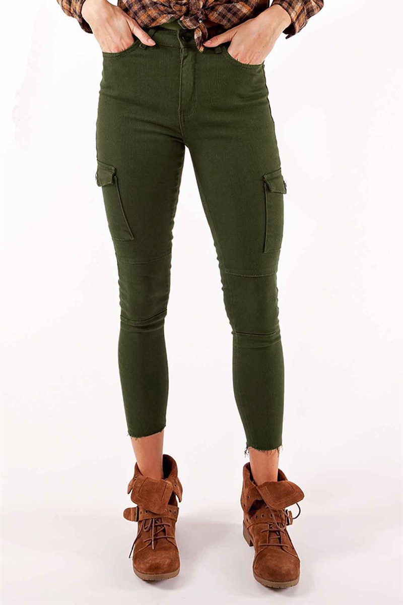 Slim Kargo Pantolon Haki