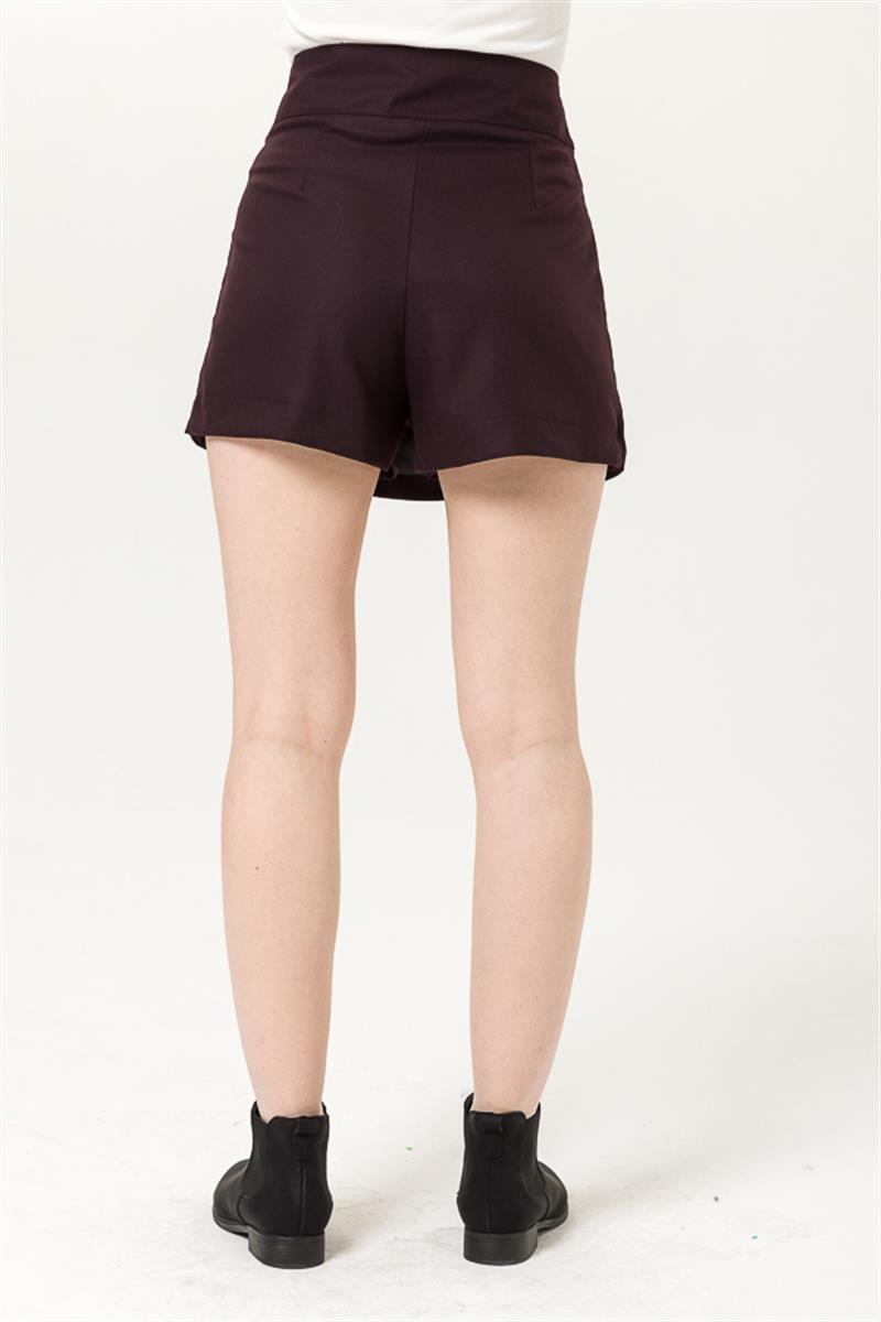 Şort Etek- Mürdüm