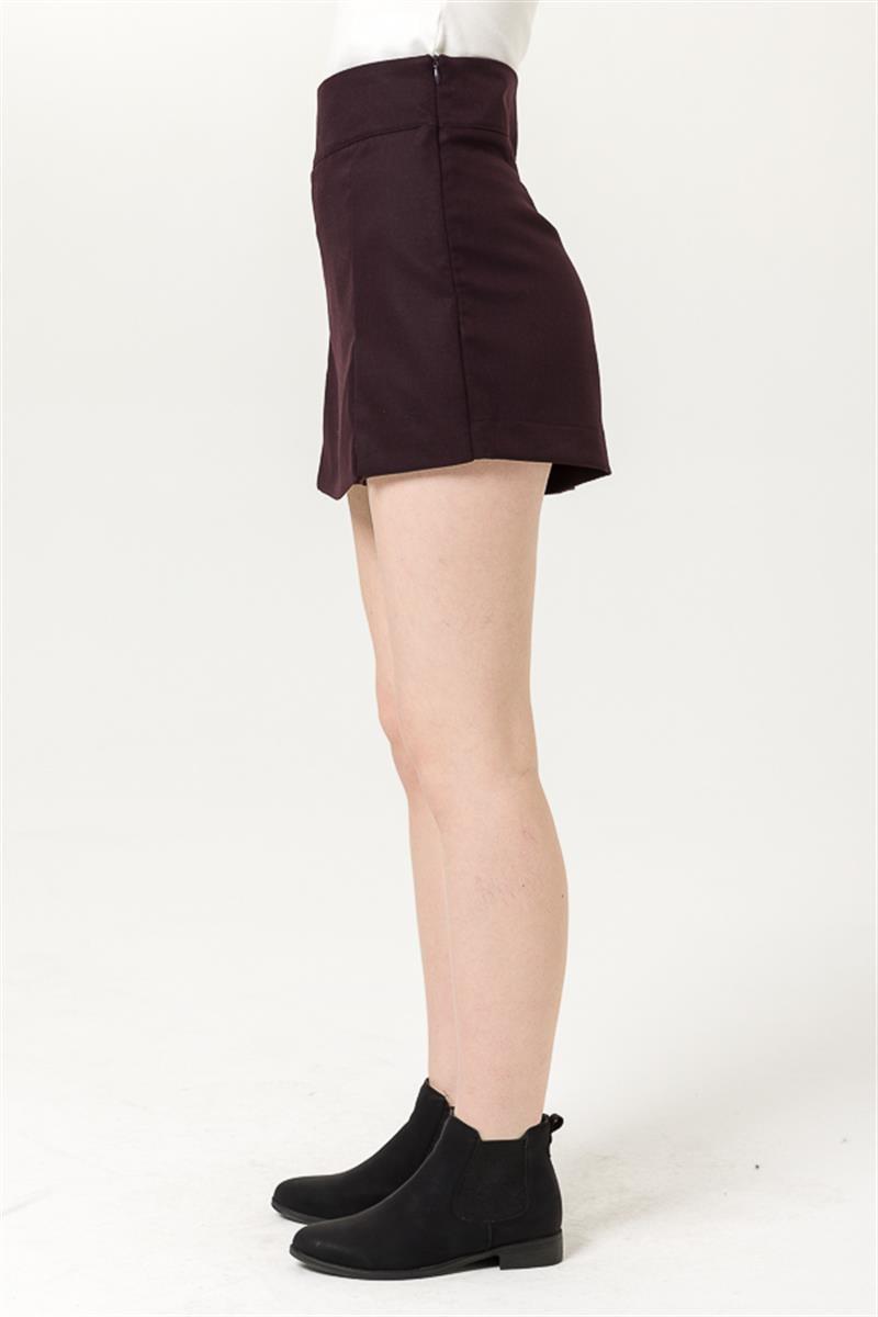 Şort Etek- Mürdüm