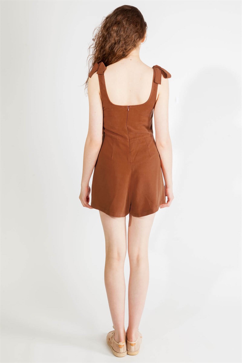 Şort Tulum - Kiremit