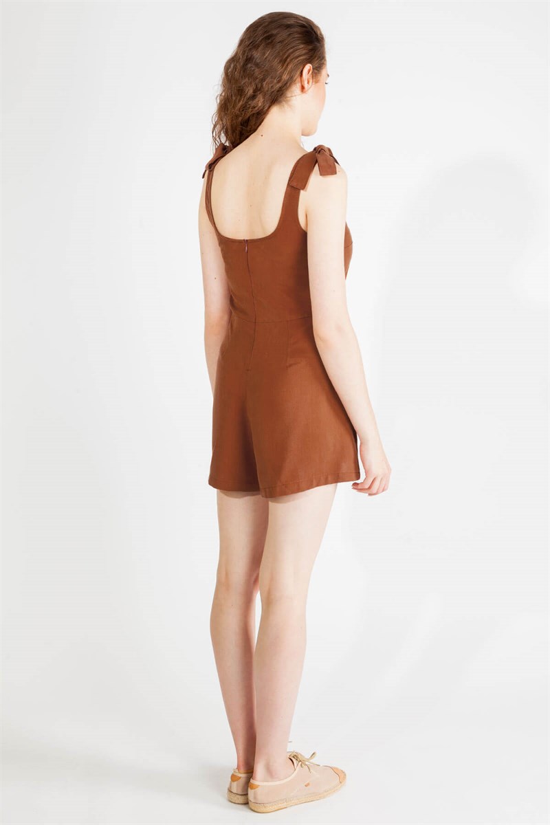 Şort Tulum - Kiremit