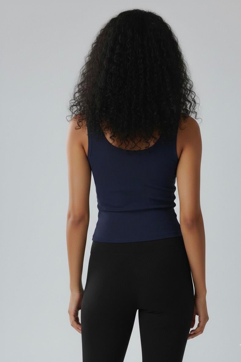 Süs Düğmeli Atlet - Lacivert