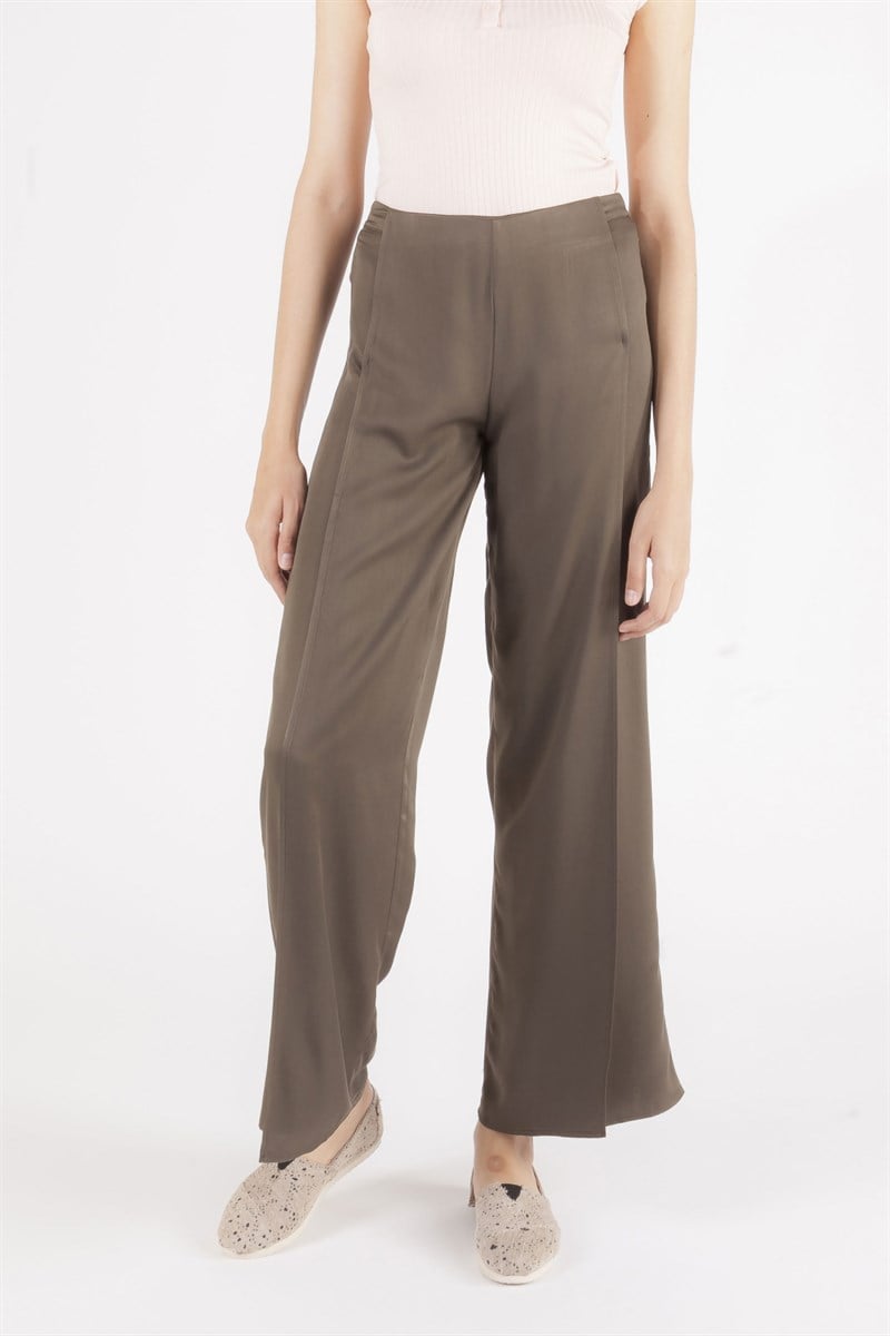 Yırtmaçlı Pantolon - Haki