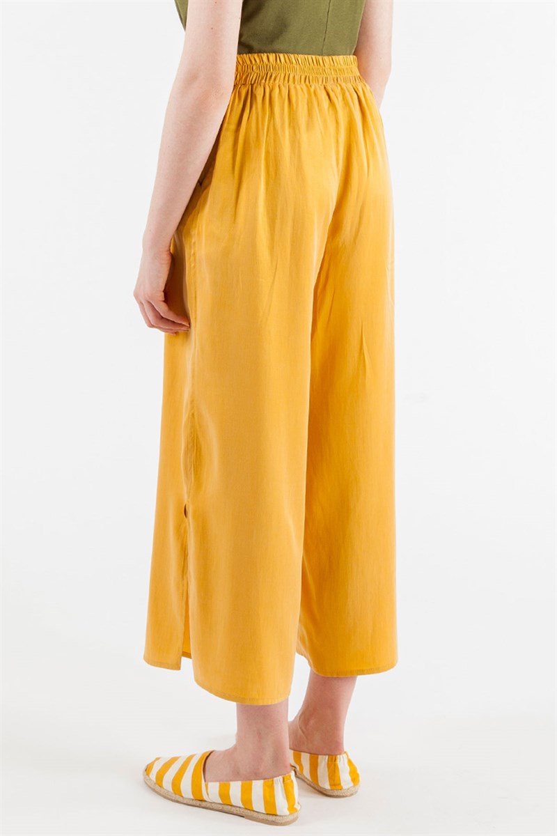 Yırtmaçlı Pantolon - Hardal
