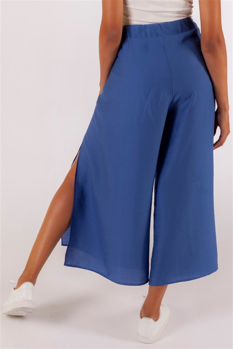 Yırtmaçlı Pantolon - Mavi