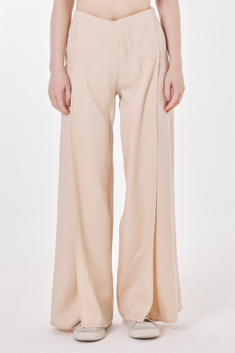 Yırtmaçlı Pantolon - Bej