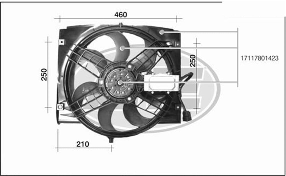 BMW ORJİNALBMW Fan Davlumbazı, Fanlı 17117801423