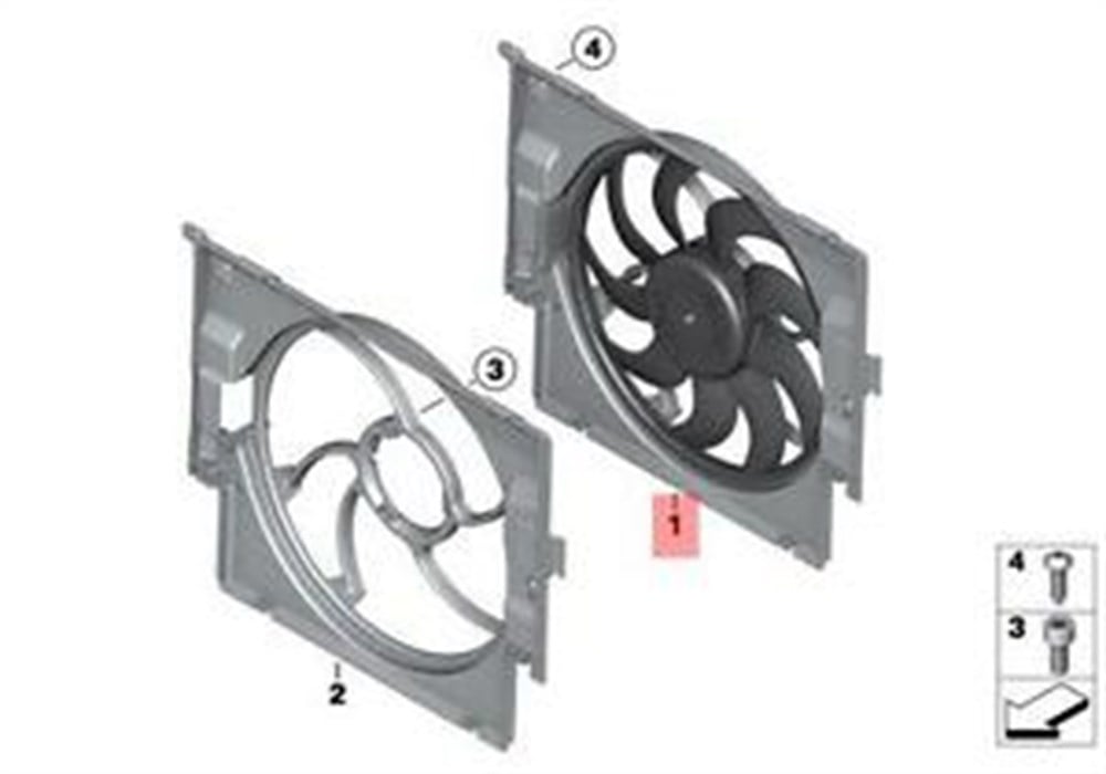 BMW ORJİNALBMW Fan Davlumbazı, Fanlı 17428641964