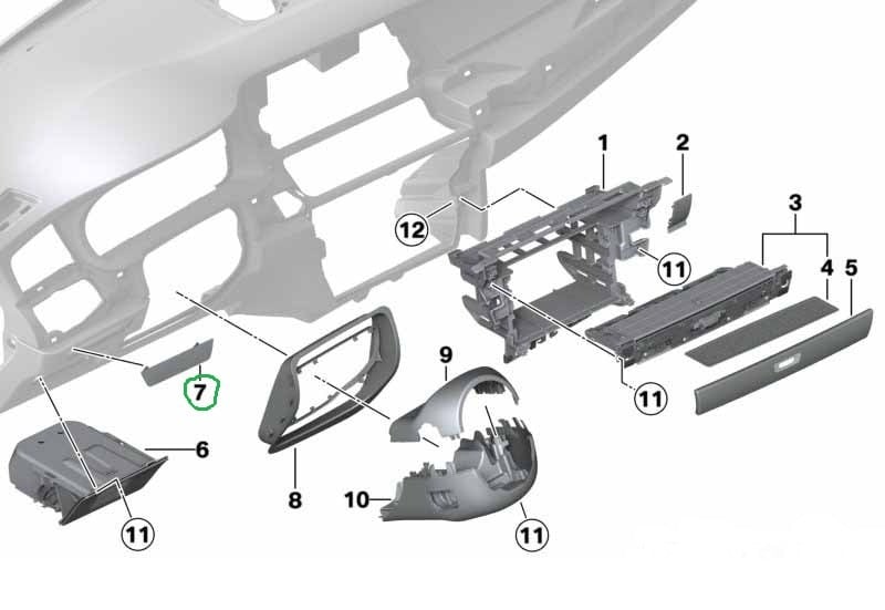 BMWBMW ORİJİNAL KÖR KAPAK SÜRÜCÜ ASİSTAN SİSTEMLERİ 51459203711 9203711