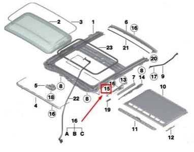 BMWBMW ORİJİNAL MEKANİK, AÇILIR TAVAN 54107266211 7266211
