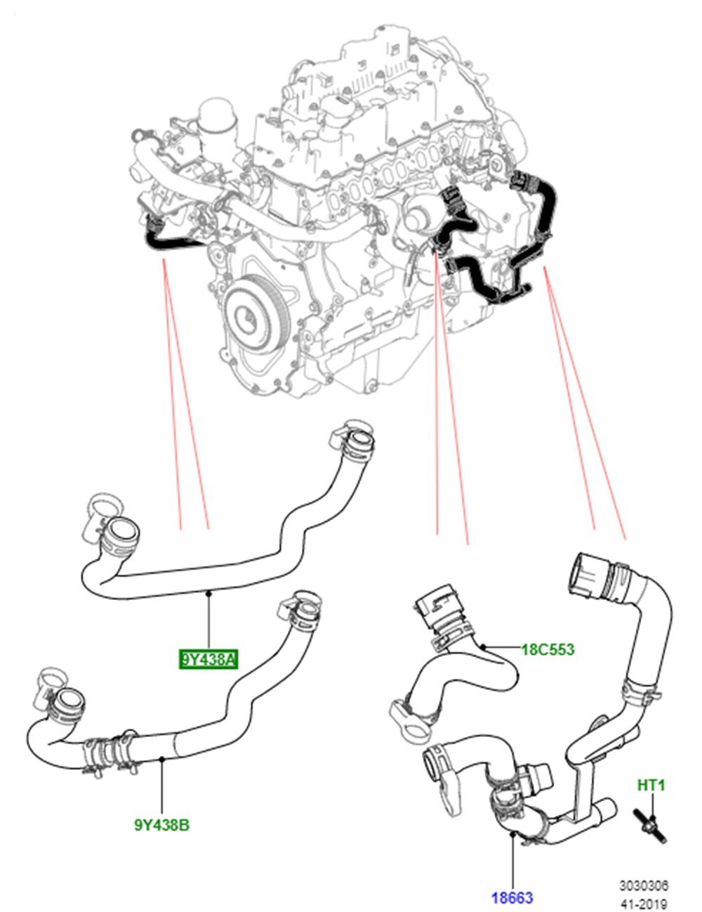 LAND ROVERLAND ROVER ORİJİNAL EGR SOĞUTUCU HORTUMU LR082239